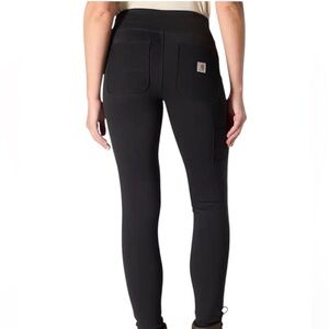 Carhartt Women Force Fitted Midweight Utility Charcoal Black Legging Sz L= 12/14